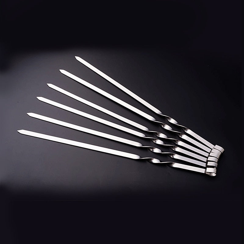 BBQ Spieße Flache Kebob Grillspieß Lange Fleisch Grillnadel Sticks