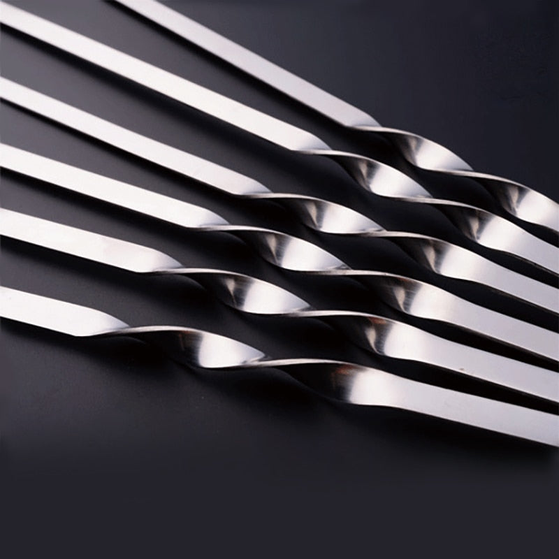 Frendorf | BBQ-Spieße Flache Kebob Grillspieß Lange Fleisch Grillnadel Stäbe