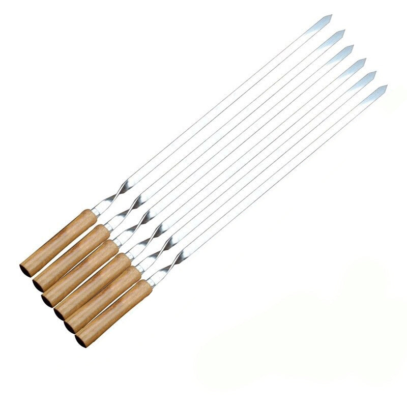 Frendorf | BBQ Spieße Lange Griff Kebab Grillspieß Holz BBQ Gabel