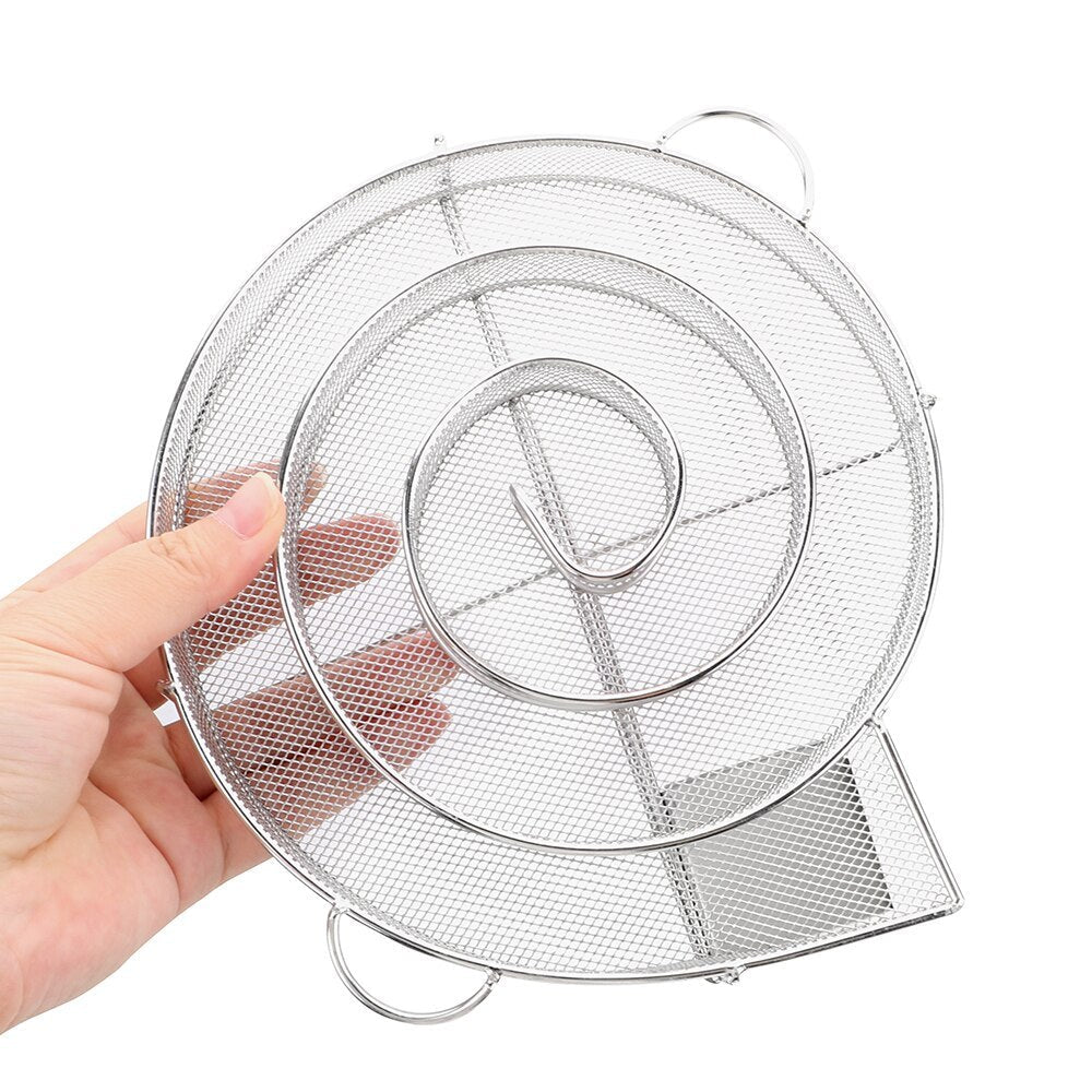 Frendorf | BBQ Edelstahl Grillzubehör Runder Räucherholz Chips Kaltrauchgenerator