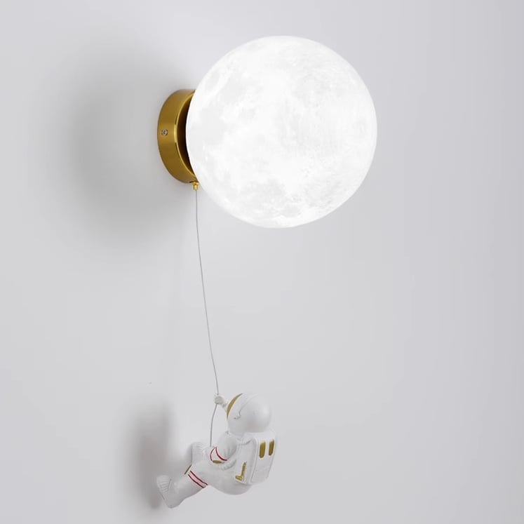 Creative Moon Astronaut Wandleuchte | 3D-gedruckt | Nachhaltiges Design