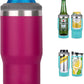 Frendorf | 4 in 1 Edelstahl Dose-/Flaschenisolator, 14Oz Zwei-Wege-Deckel SUS Isolierte Dose Kühler, Bierflaschenhalter (Schwarz)