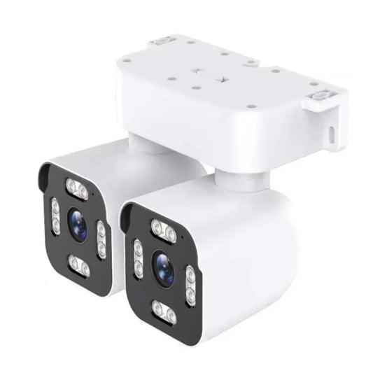 6MP WiFi IP Kamera mit Dual-Gimbal, Nachtsicht, 2-Wege-Intercom, EU-Stecker, Hochauflösende Fernüberwachung