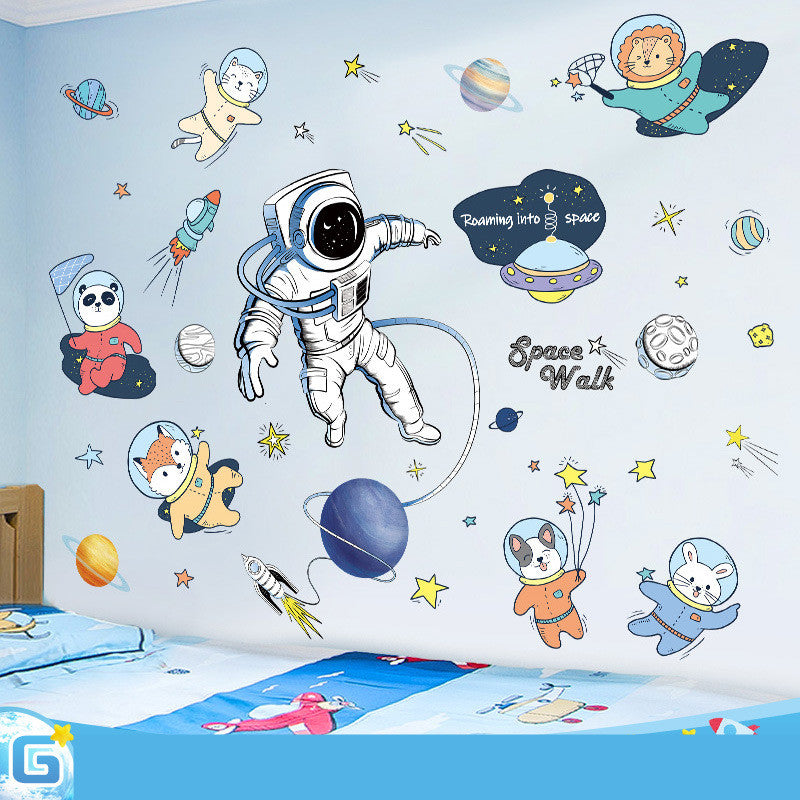 Frendorf | Cartoon Wandtattoos Astronautenabenteuer