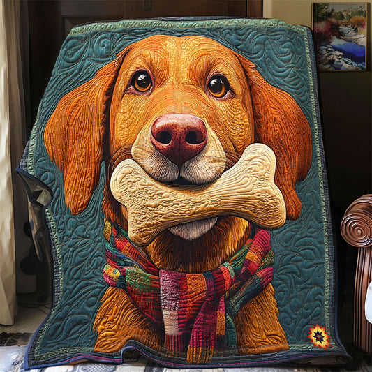 Bone Scrunched Dog Quilt