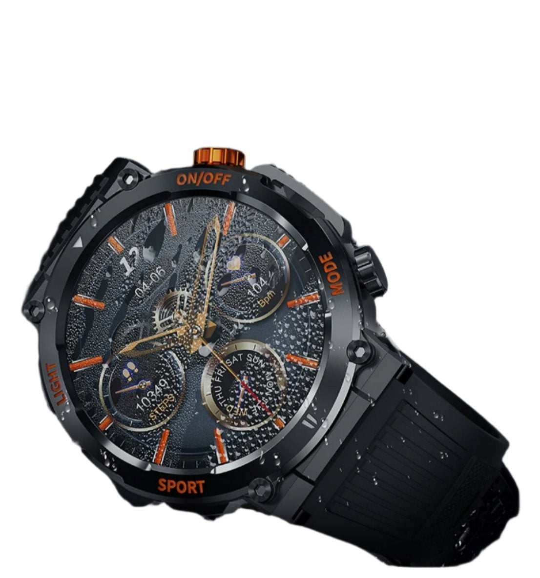 Frendorf | Jack - Wasserdichte Smartwatch mit LED-Taschenlampe und Schlafmonitor