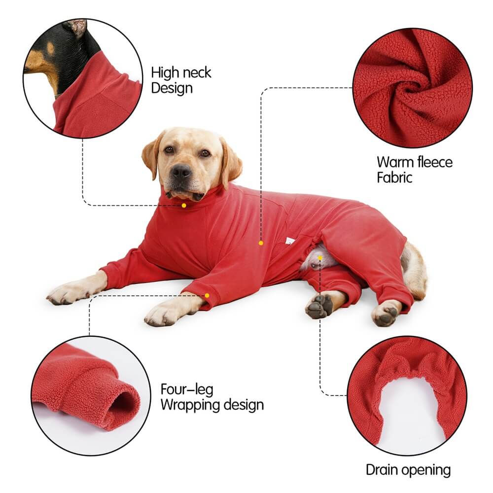 Gemütliche Fleece-Hundepyjamas - Perfekte Nachtwäsche für große Hunde