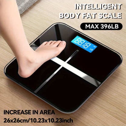 Badezimmer Digitale Personenwaage – Extra Breite Plattform, Hohe Kapazität 390 lbs, Genau und Sicher mit Großen Zahlen, Einfach Ablesbares Beleuchtet LCD-Display