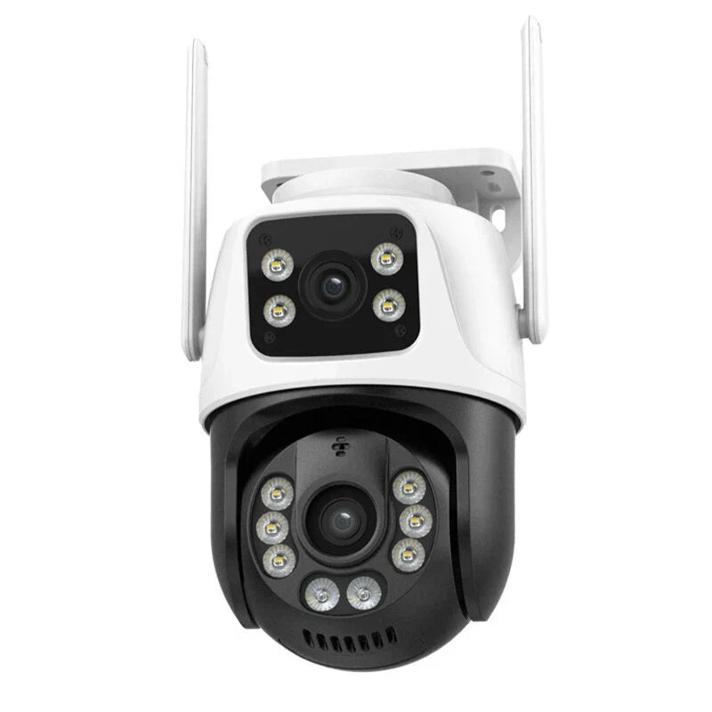 6MP Dual Lens PTZ Outdoor Wifi Dome Kamera mit menschlicher Erkennung & Farb-Nachtsicht - ICSEE App, EU Stecker