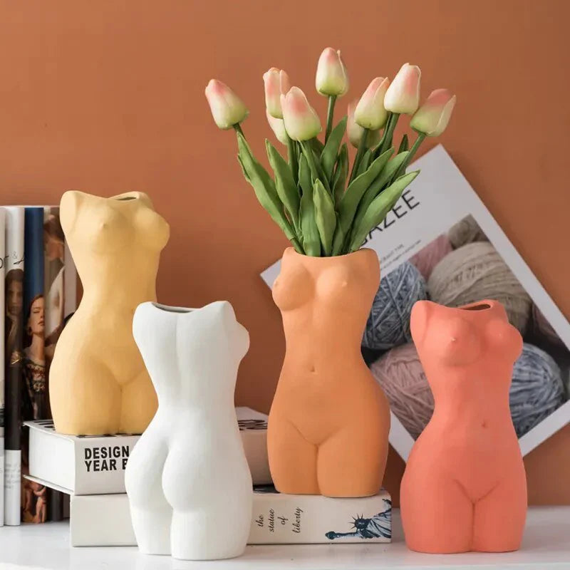Schöne abstrakte Stil Körperkunst Keramikvase