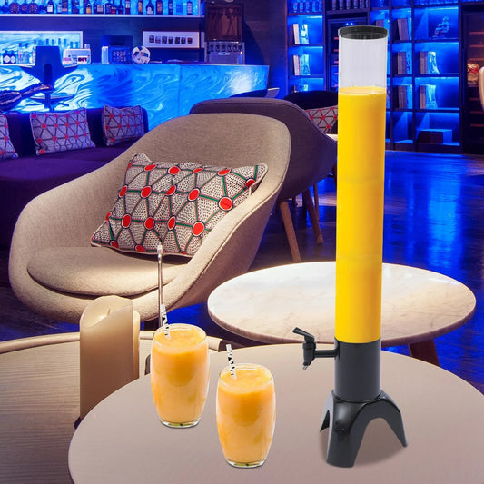 Frendorf | Bier Tower Dispenser Klarer Spirituosentower Dispenser mit abnehmbarem Eiskanal
