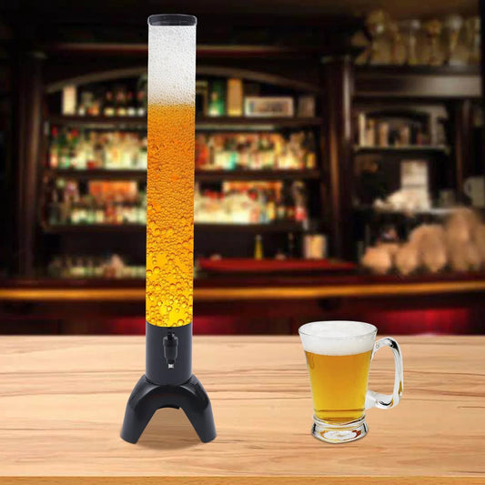 Frendorf | Bier Tower Dispenser Klarer Spirituosentower Dispenser mit abnehmbarem Eiskanal