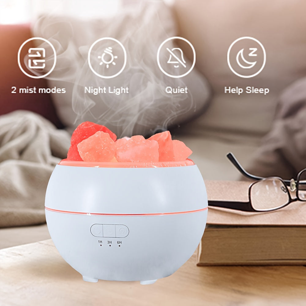 Salzlampe Diffusor - 3-in-1 ätherischer Öldiffusor, Himalaya-Salzlampe & Luftbefeuchter