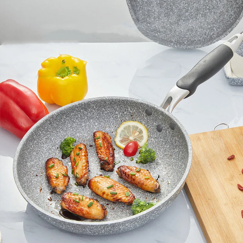 Medizinischer Stein Antihaft-Bratpfanne Wok-Pfanne Induktion Gasherd Kochgerät