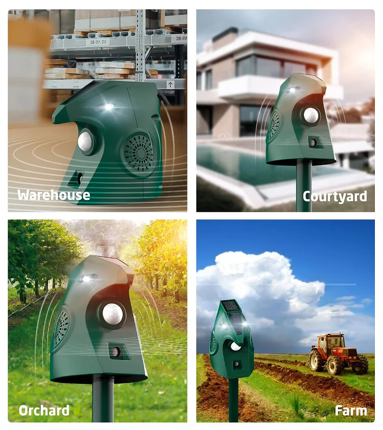 Frendorf | Verbesserter Ultraschall Solar Tiervertreiber