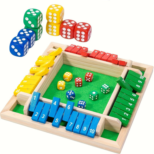 Frendorf | Shut The Box Spiel, Holzbrett Würfelspiele
