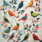 Vögel Quilt