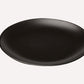 Frendorf | Schwarzes Melamin Rundtablett Essgeschirr Lebensmittel Steak Dinner Teller