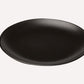Frendorf | Schwarzes Melamin Rundtablett Essgeschirr Lebensmittel Steak Dinner Teller