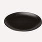 Frendorf | Schwarzes Melamin Rundtablett Essgeschirr Lebensmittel Steak Dinner Teller