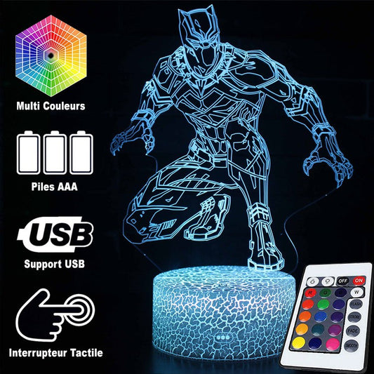 3D Lampe Marvel Black Panther Furtif