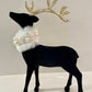 Schwarze Velvet Majestätische Hirschfigur, Weihnachtsdekoration