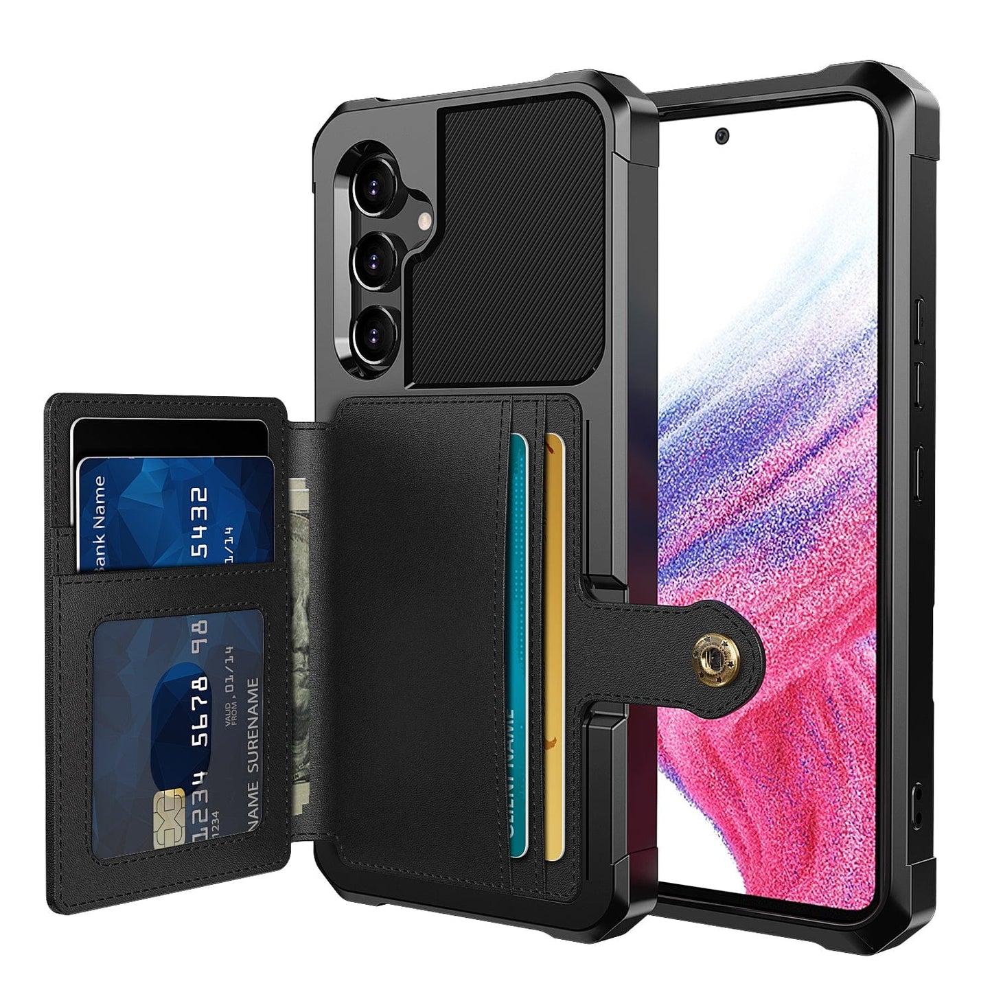 Frendorf | Magnetische Leder Geldbörse Hülle für Samsung Galaxy A