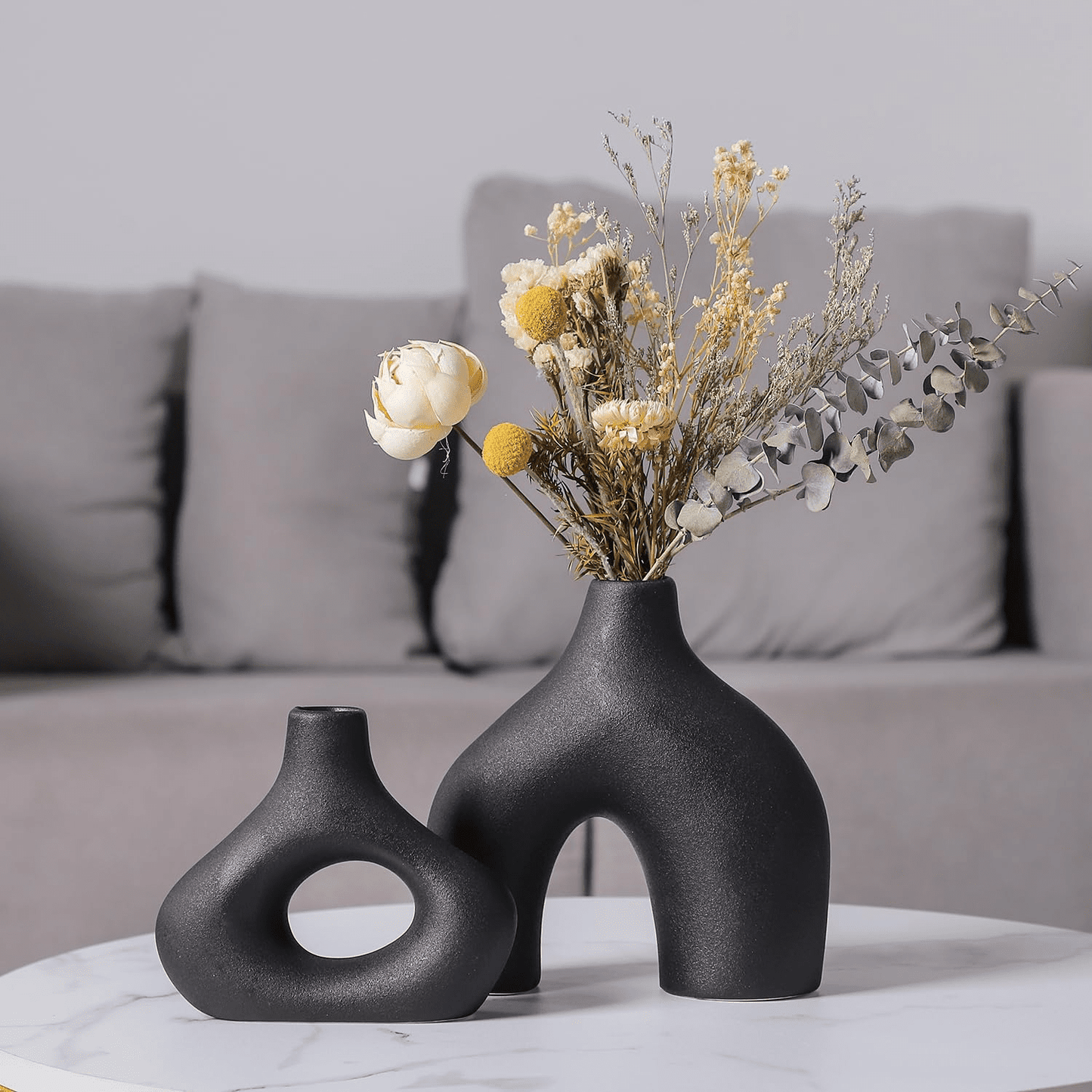 Moderne nordische Vase für Zuhause & Büro (Blumen oder Dekor)