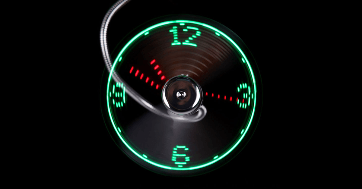 Frendorf | 2-in-1 LED Licht USB-Kühlventilator mit Echtzeituhr - Denk anders