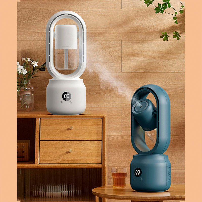Frendorf | Tragloser Tragbarer Ventilator mit Luftbefeuchter – CoolMist