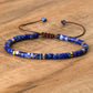 Frendorf | Geflochtenes Armband mit 2,4 mm Naturstein-Rollern – Seraphina