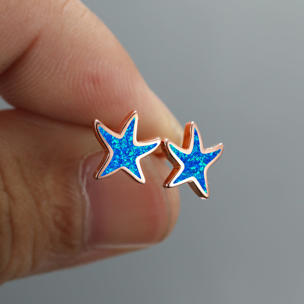 Frendorf | Blaue Opal Seestern Ohrringe - Marina