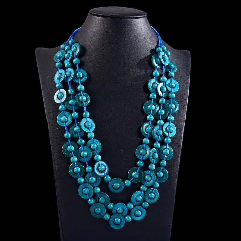 Frendorf | Böhmische mehrschichtige Holzperlenkette