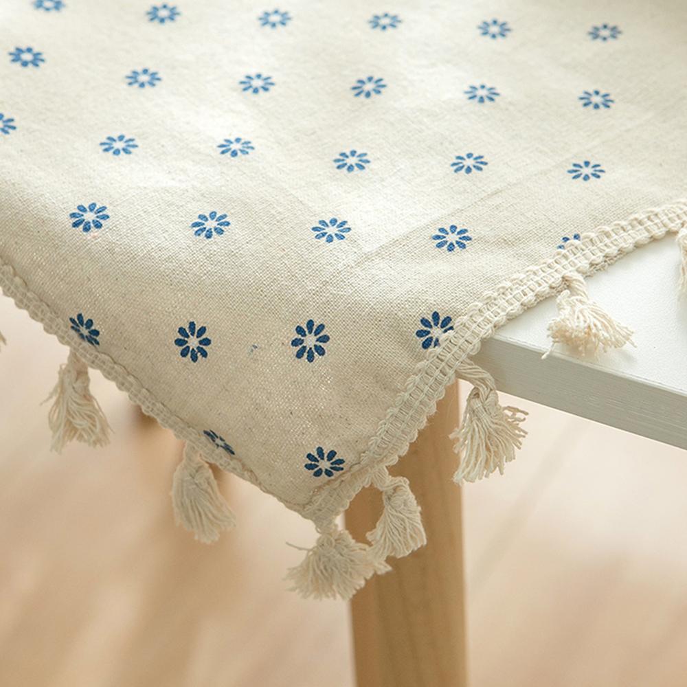 Blaue Gänseblümchen-Tischdecke