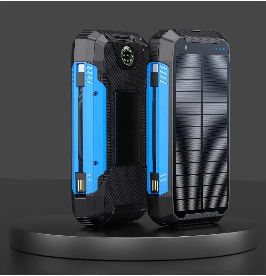 Frendorf | 30000mAh Solarlader Kabellos Wasserdicht Powerbank Extern