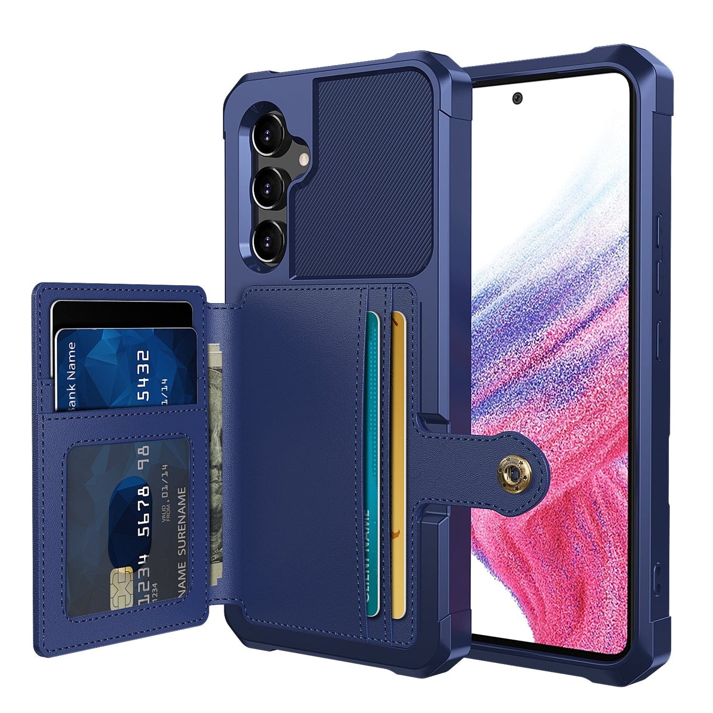Frendorf | Magnetische Leder Geldbörse Hülle für Samsung Galaxy A