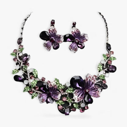 Frendorf | Brautschmuck-Set mit Emaille-Blumen – Fleur