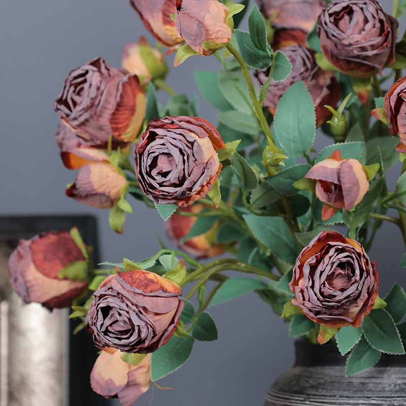 Frendorf | 5 Kopf Rose Seidenblume