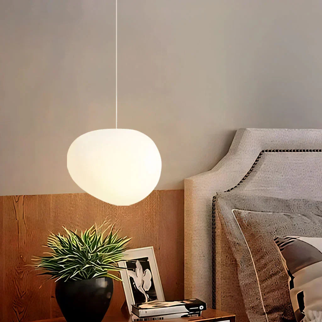 Frendorf | PebbleGlow Kieselstein Pendelleuchte | Zeitloses Design | Elegante Beleuchtung für Zuhause