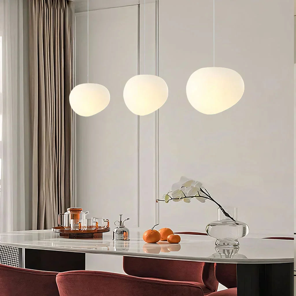 Frendorf | PebbleGlow Kieselstein Pendelleuchte | Zeitloses Design | Elegante Beleuchtung für Zuhause