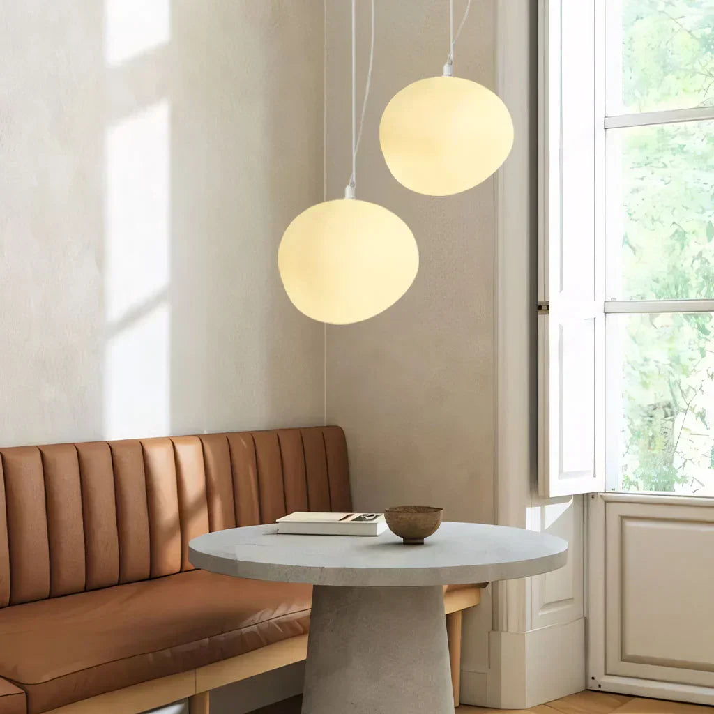 Frendorf | PebbleGlow Kieselstein Pendelleuchte | Zeitloses Design | Elegante Beleuchtung für Zuhause