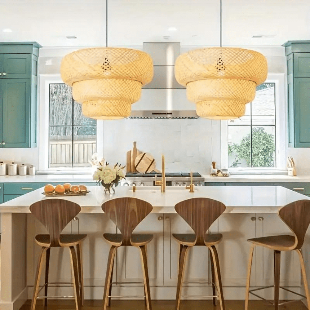 Frendorf | Beleuchten Sie Ihren Raum mit der eleganten Boho Bambus Pendelleuchte