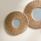 Runde dekorative Wandspiegel im Boho-Stil mit gewebtem Hanfseil
