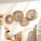 Runde dekorative Wandspiegel im Boho-Stil mit gewebtem Hanfseil