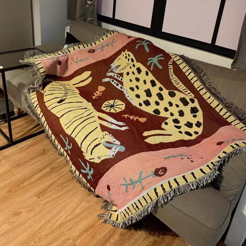 Boho Stil Strickdecke