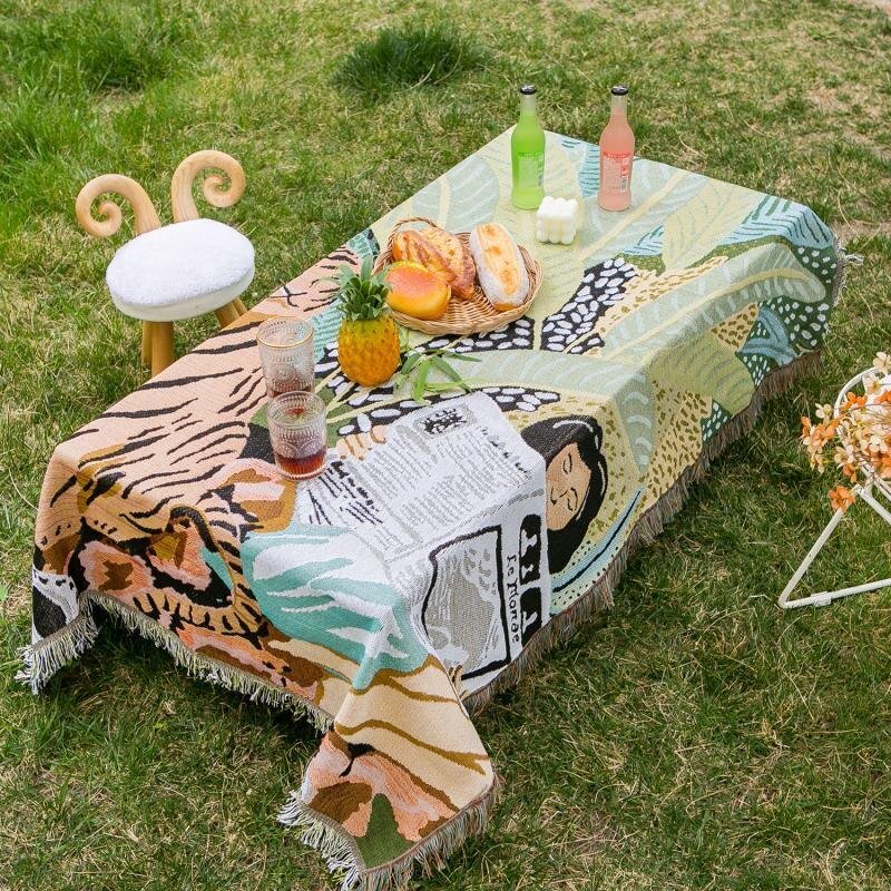 Boho Stil Strickdecke