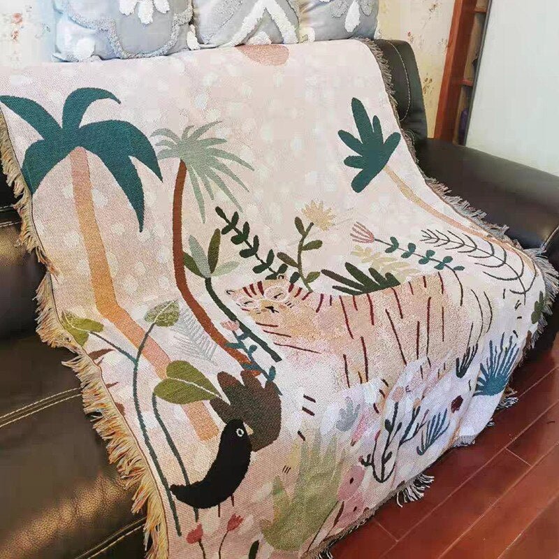 Boho Stil Strickdecke