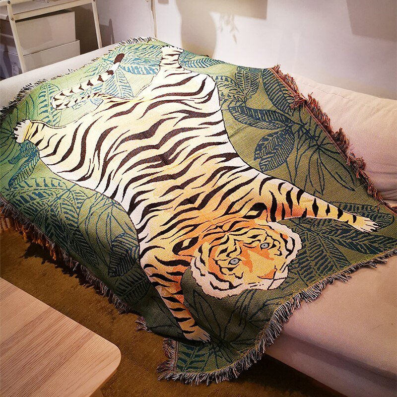 Boho Stil Strickdecke