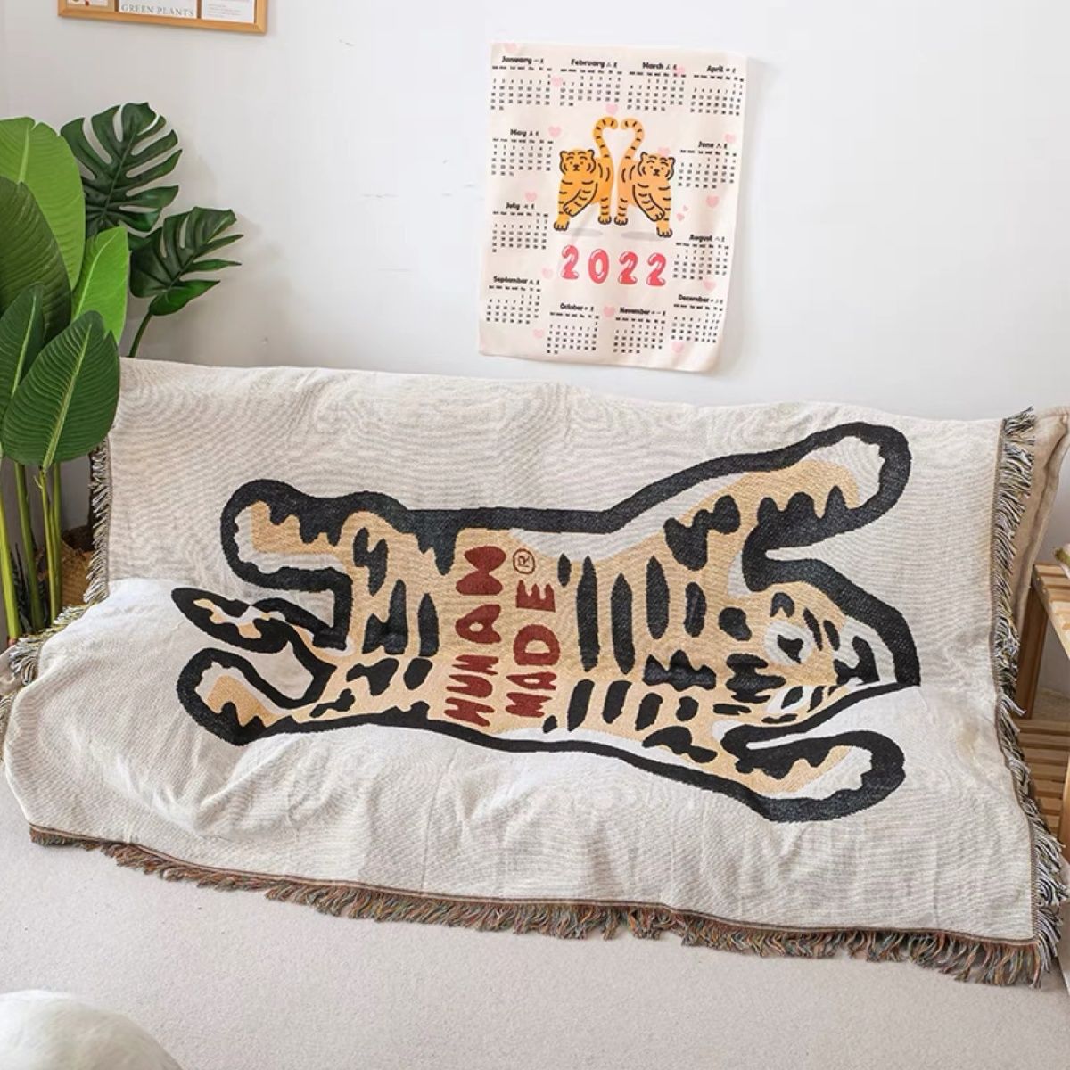 Boho Stil Strickdecke
