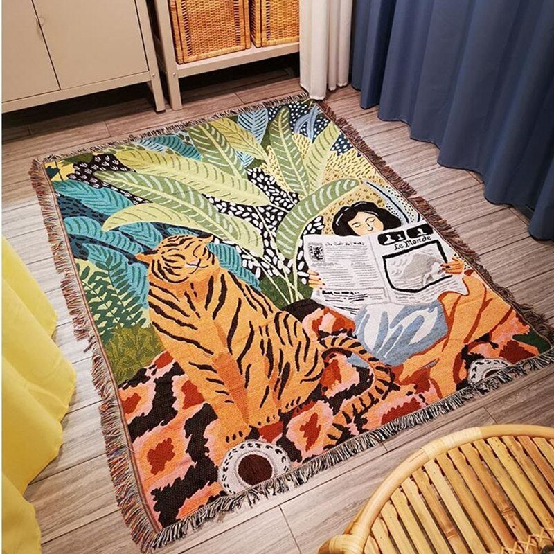 Boho Stil Strickdecke